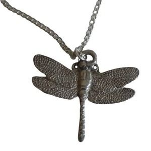 Antiqued Pewter Dragonfly Necklace 2046